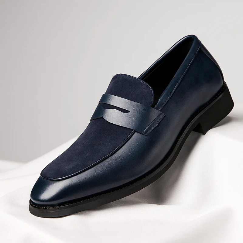 SUEDE PANEL LOAFERS FOR MEN