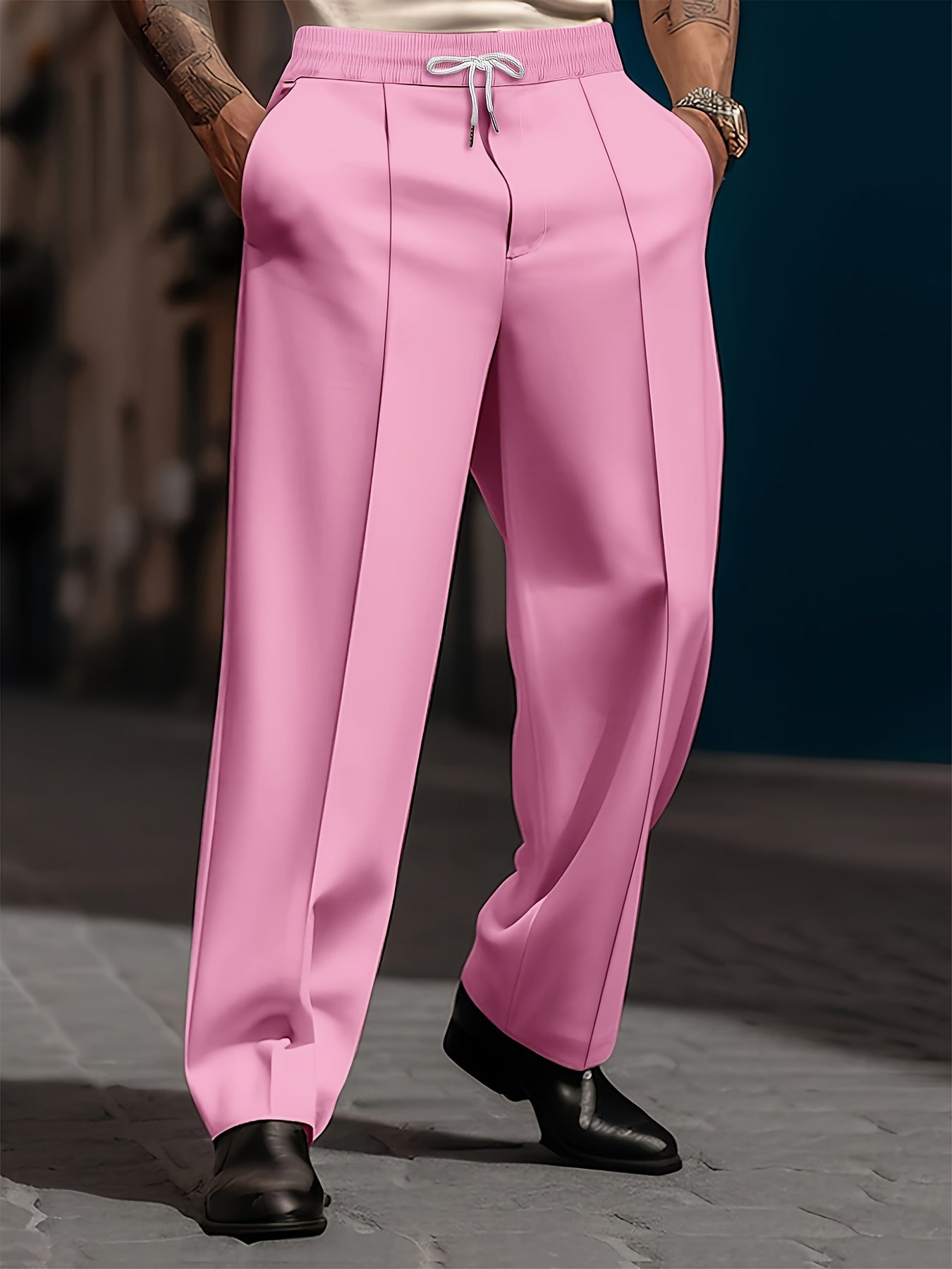 STRAIGHT CUT TROUSERS FOR MEN