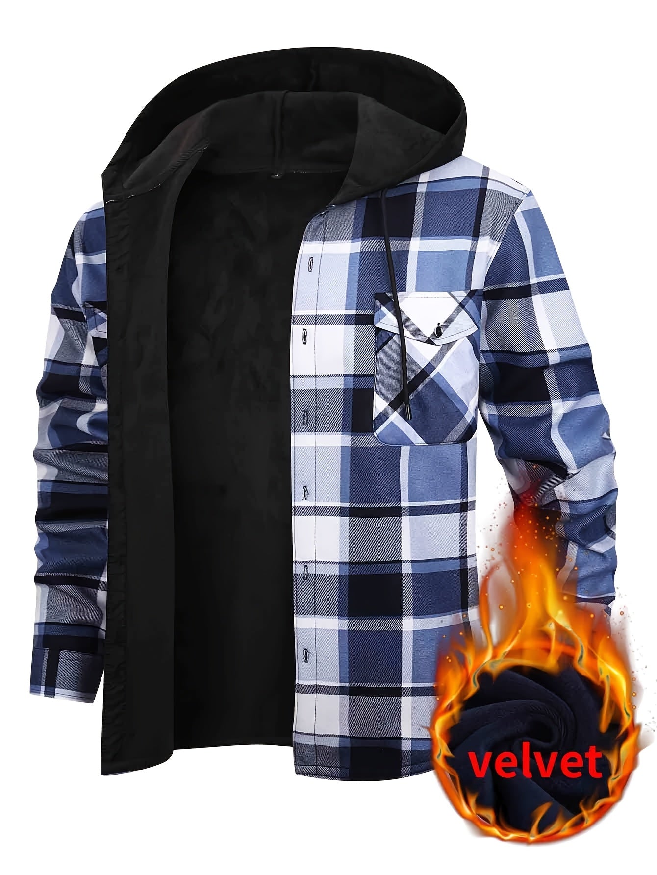 PLAID HOODED JACKET FOR MEN