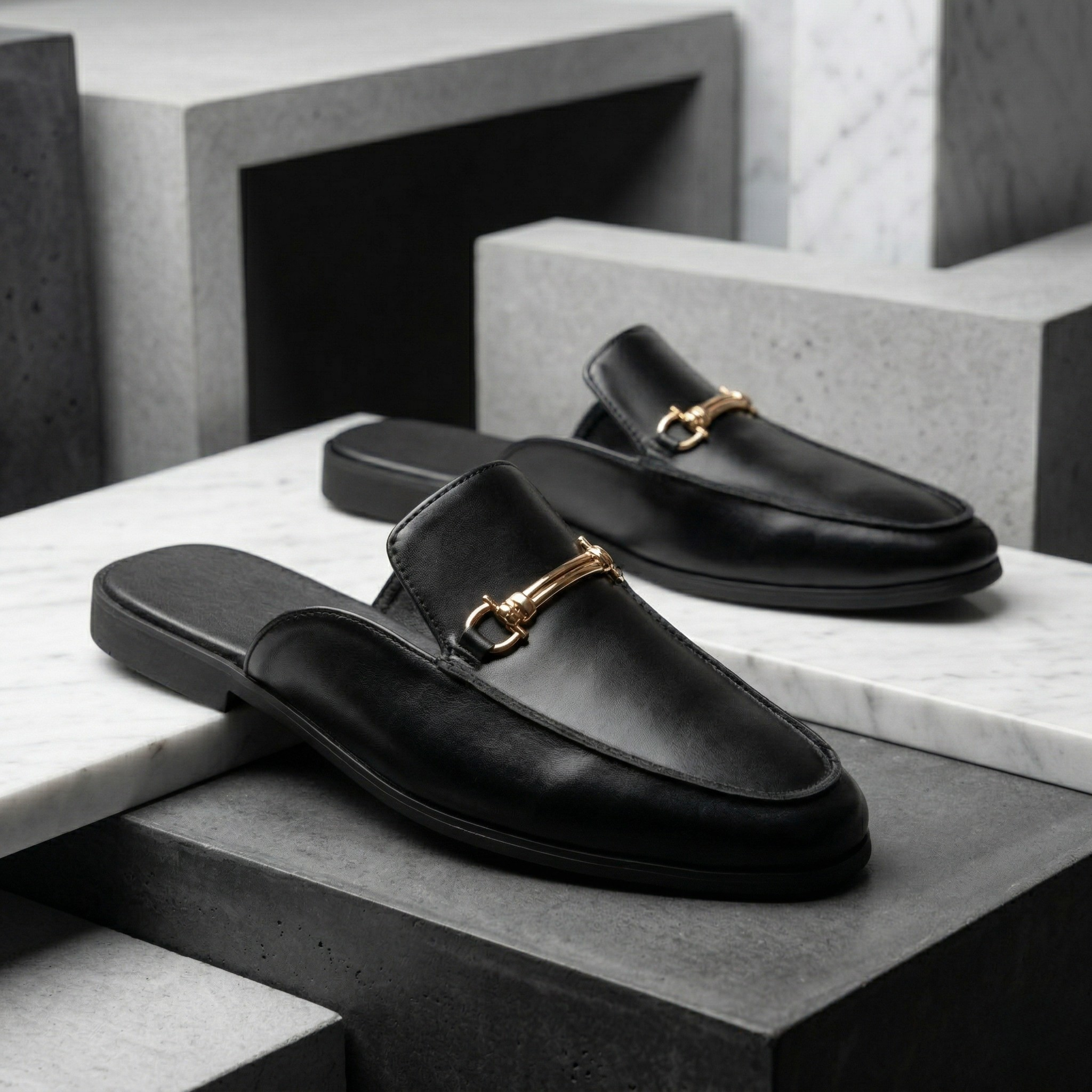 METALLIC MULES FOR MEN