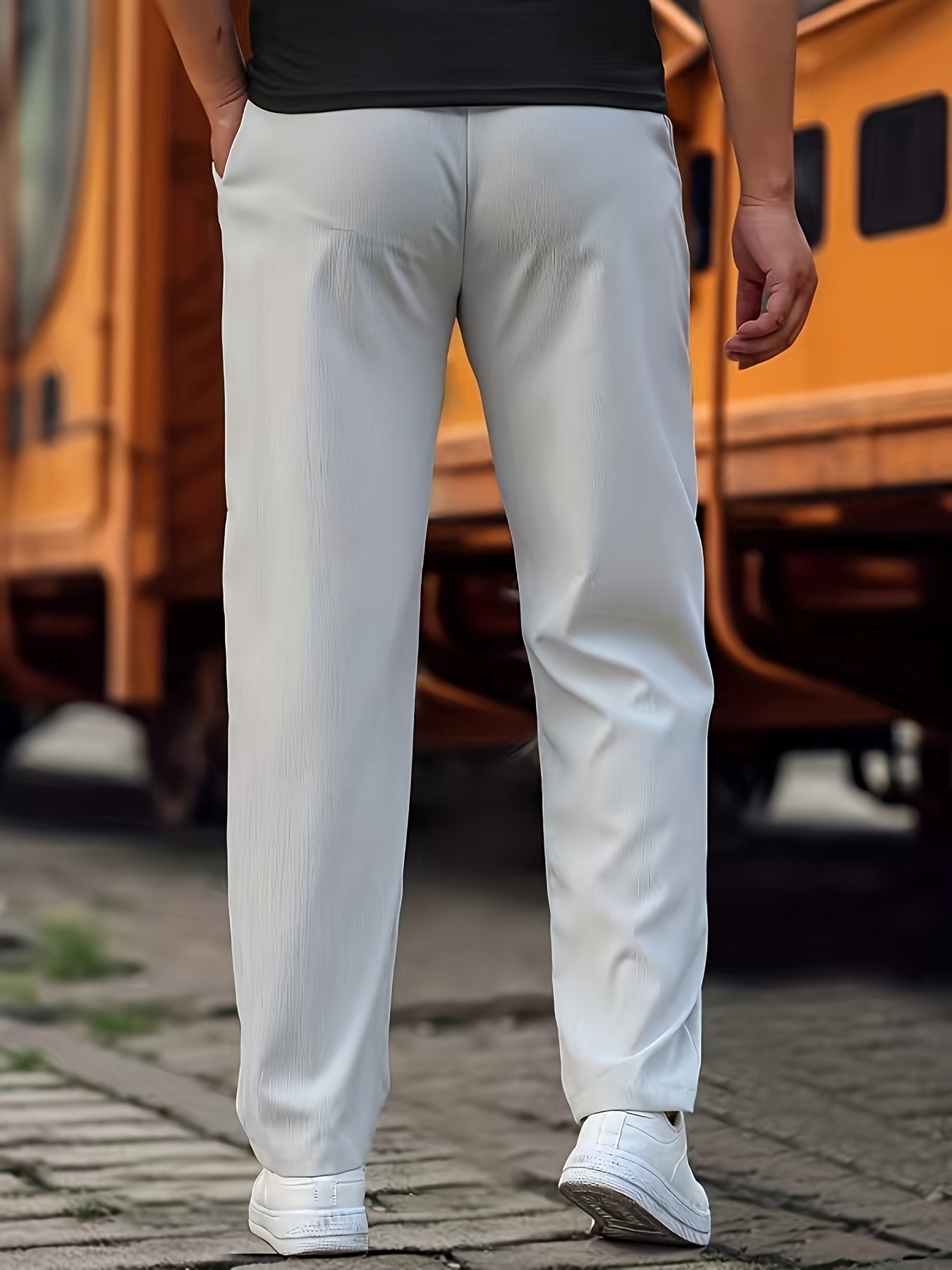 REGULAR STRETCH TROUSERS FOR MEN