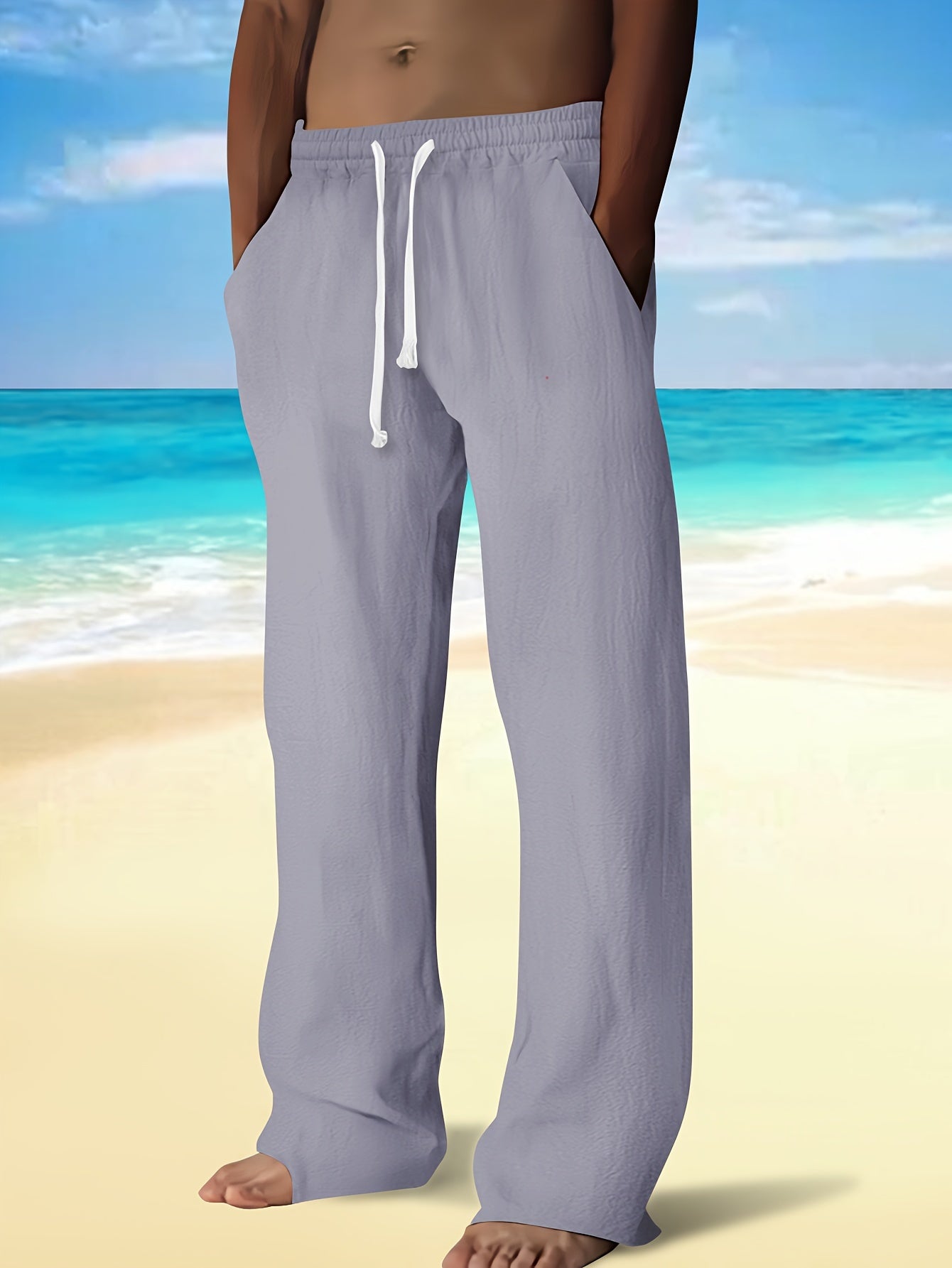 LOOSE DRAWSTRING TROUSERS FOR MEN