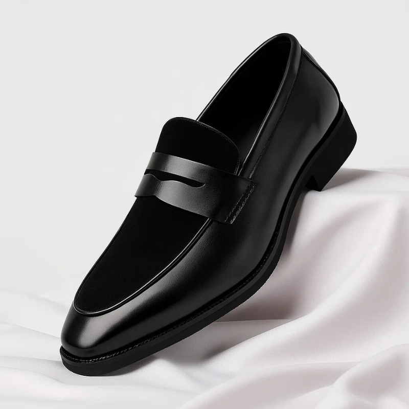 SUEDE PANEL LOAFERS FOR MEN