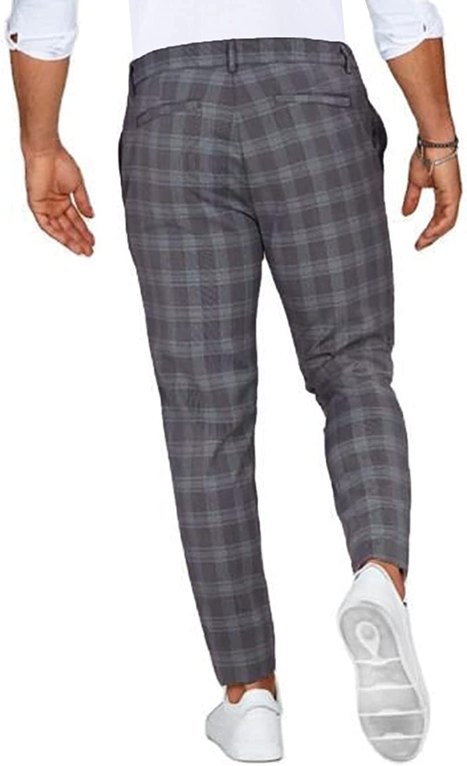 PLAID SLIM CHINO FOR MEN