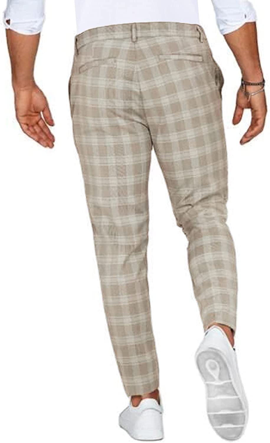 PLAID SLIM CHINO FOR MEN
