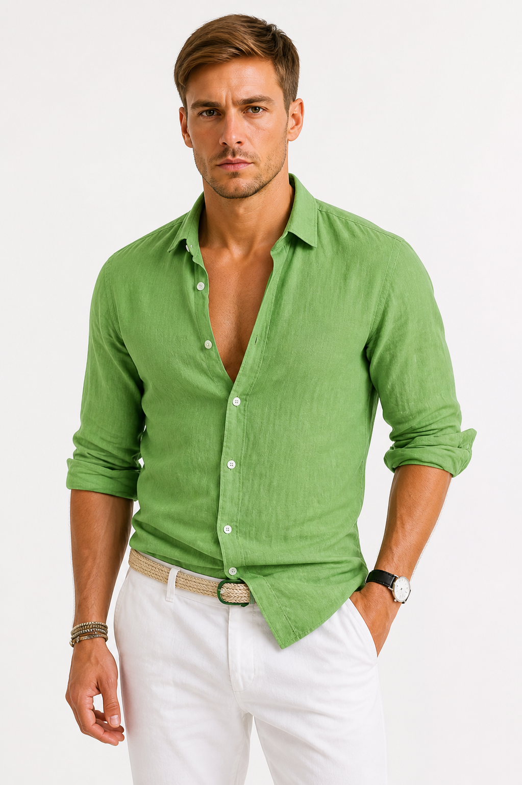 SLIM FIT COTTON SHIRT FOR MEN