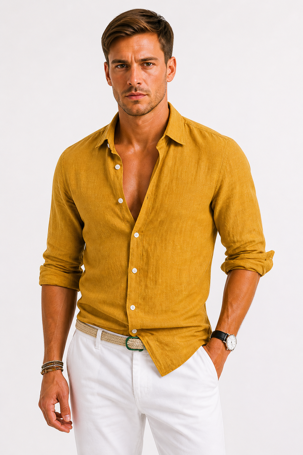 SLIM FIT COTTON SHIRT FOR MEN