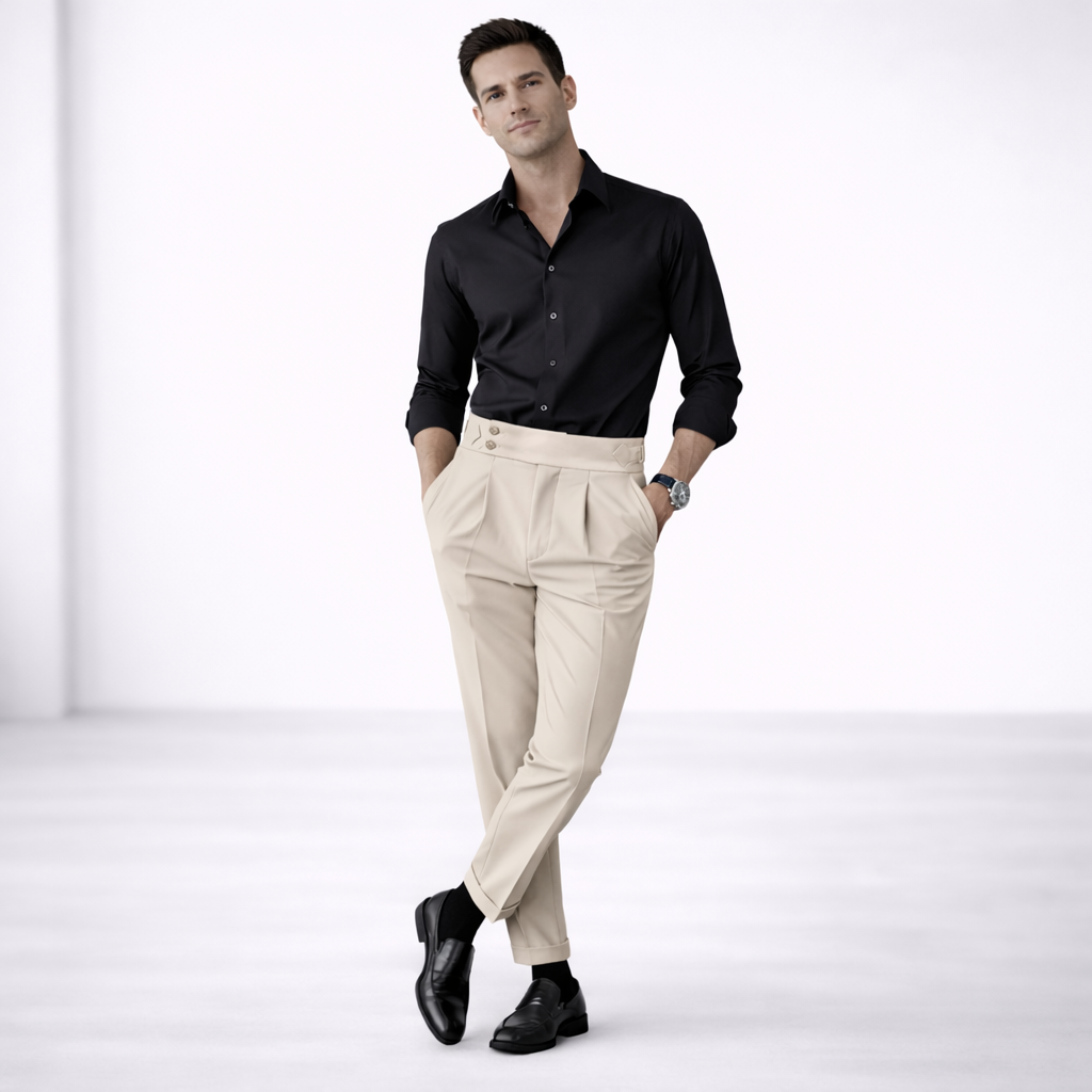 HIGH WAIST TROUSERS FOR MEN
