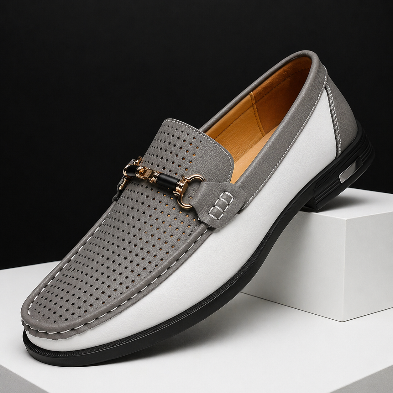 PERFORATED SLIP-ON LOAFERS FOR MEN