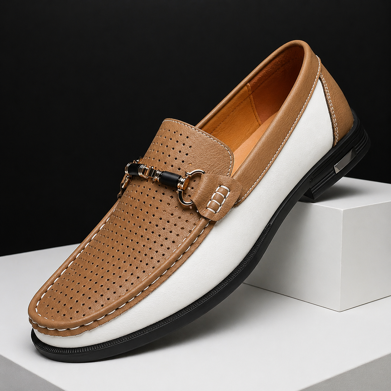 PERFORATED SLIP-ON LOAFERS FOR MEN