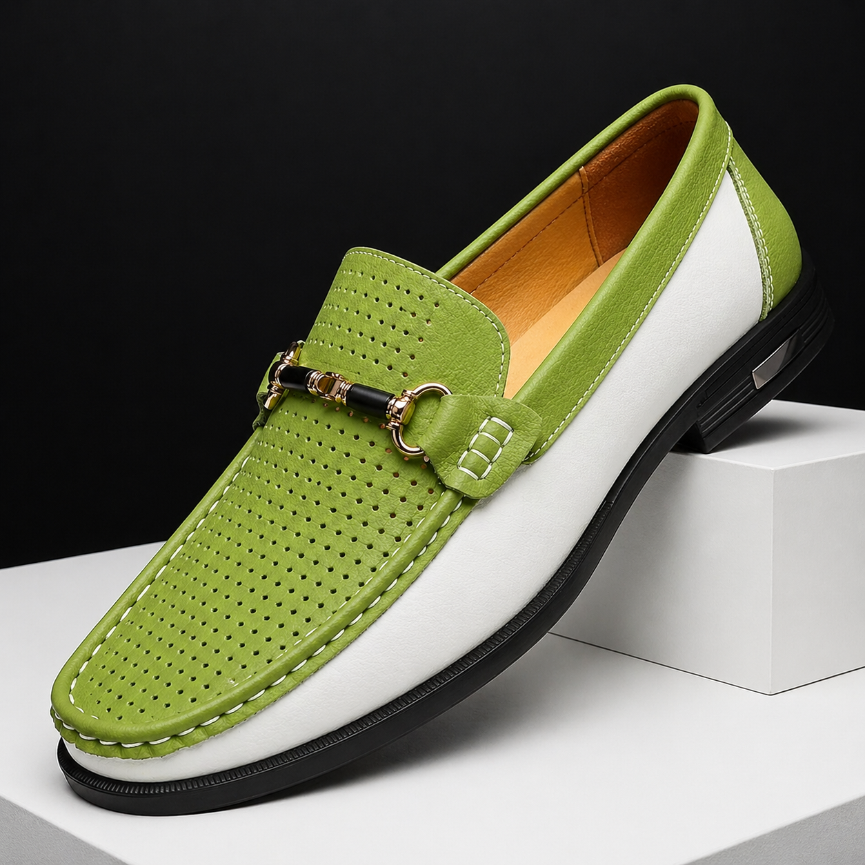 PERFORATED SLIP-ON LOAFERS FOR MEN