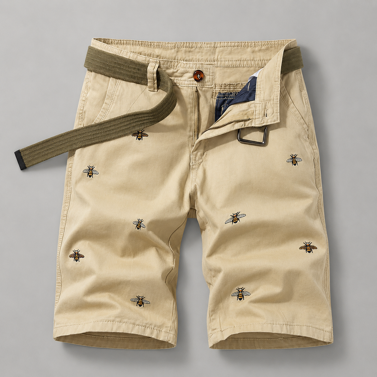 EMBROIDERED COTTON SHORTS FOR MEN