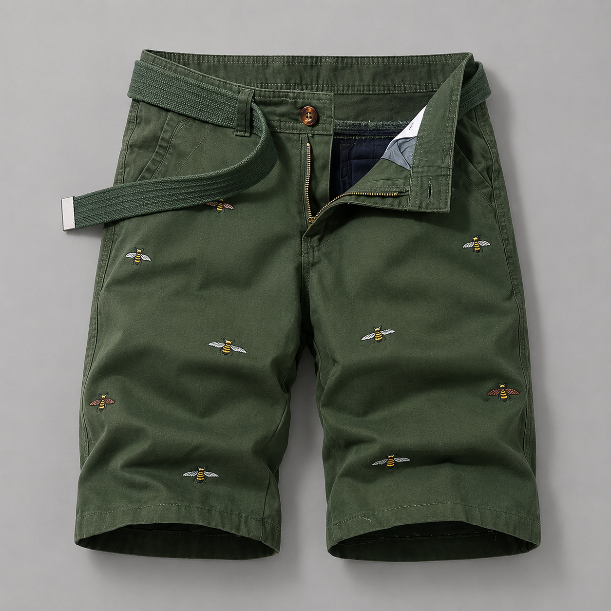 EMBROIDERED COTTON SHORTS FOR MEN