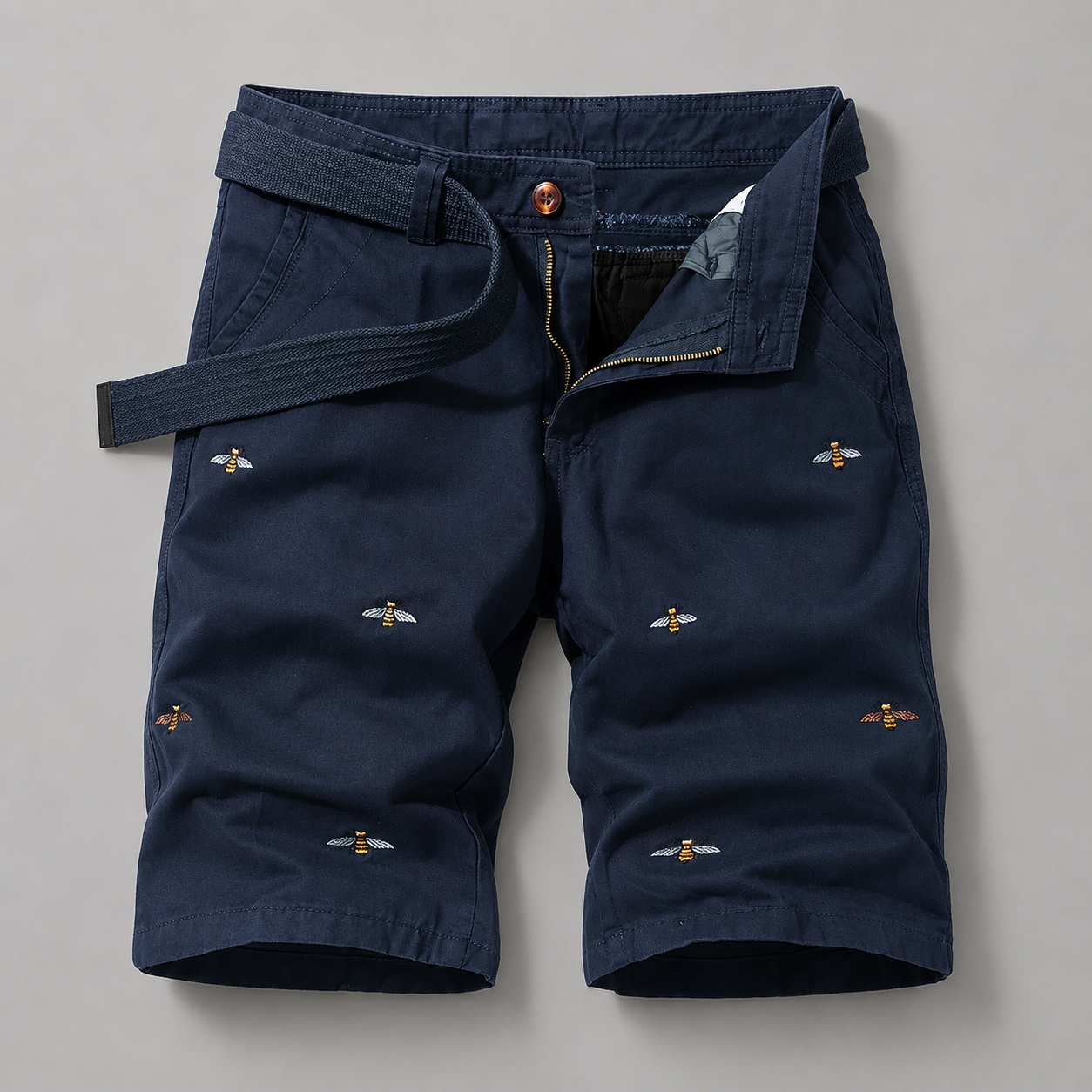 EMBROIDERED COTTON SHORTS FOR MEN