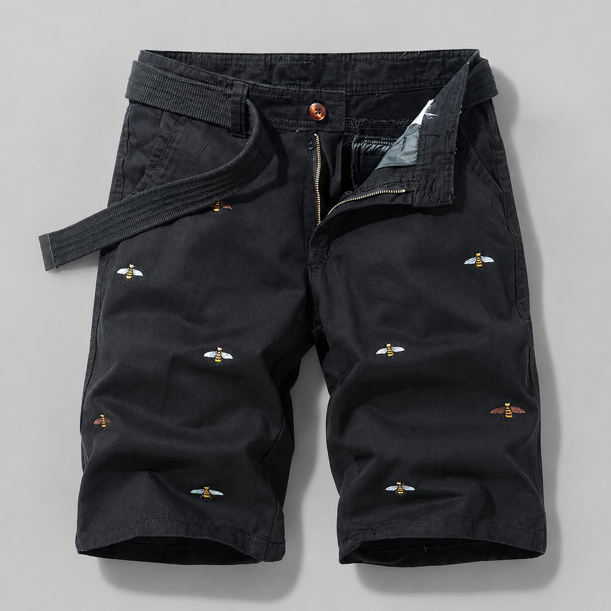 EMBROIDERED COTTON SHORTS FOR MEN