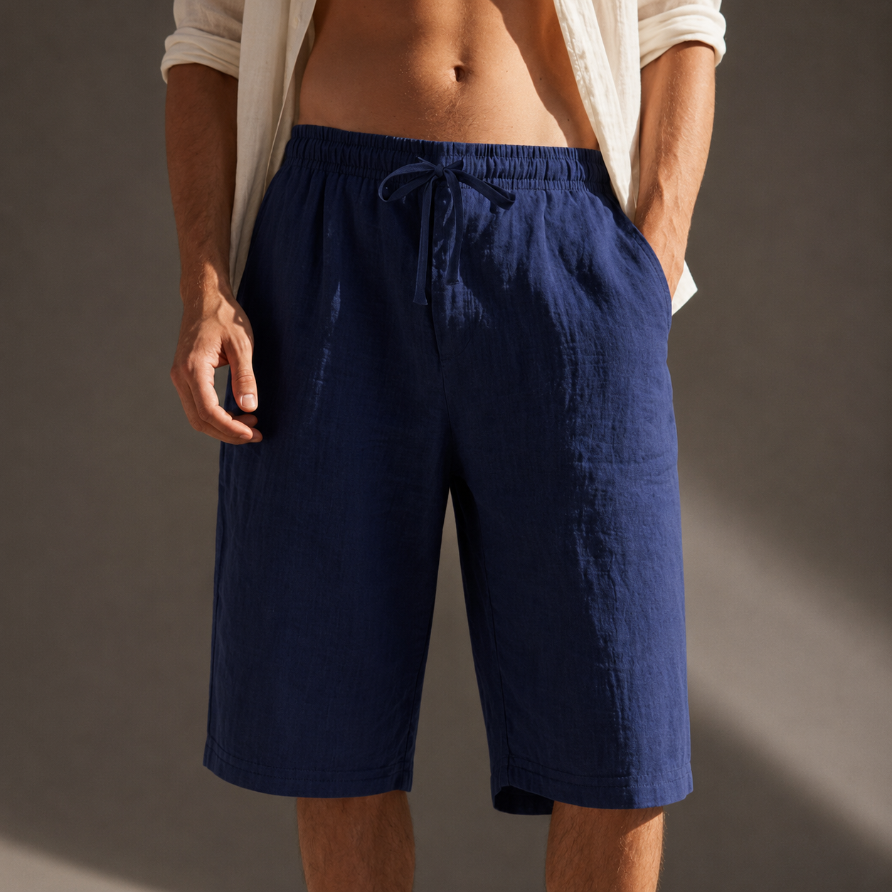 RELAXED DRAWSTRING SHORTS FOR MEN