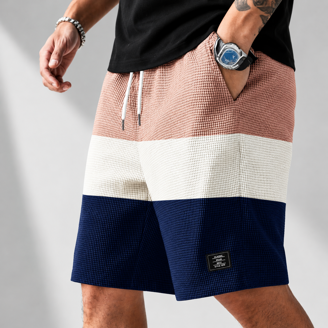 TEXTURED CORDUROY SHORTS FOR MEN