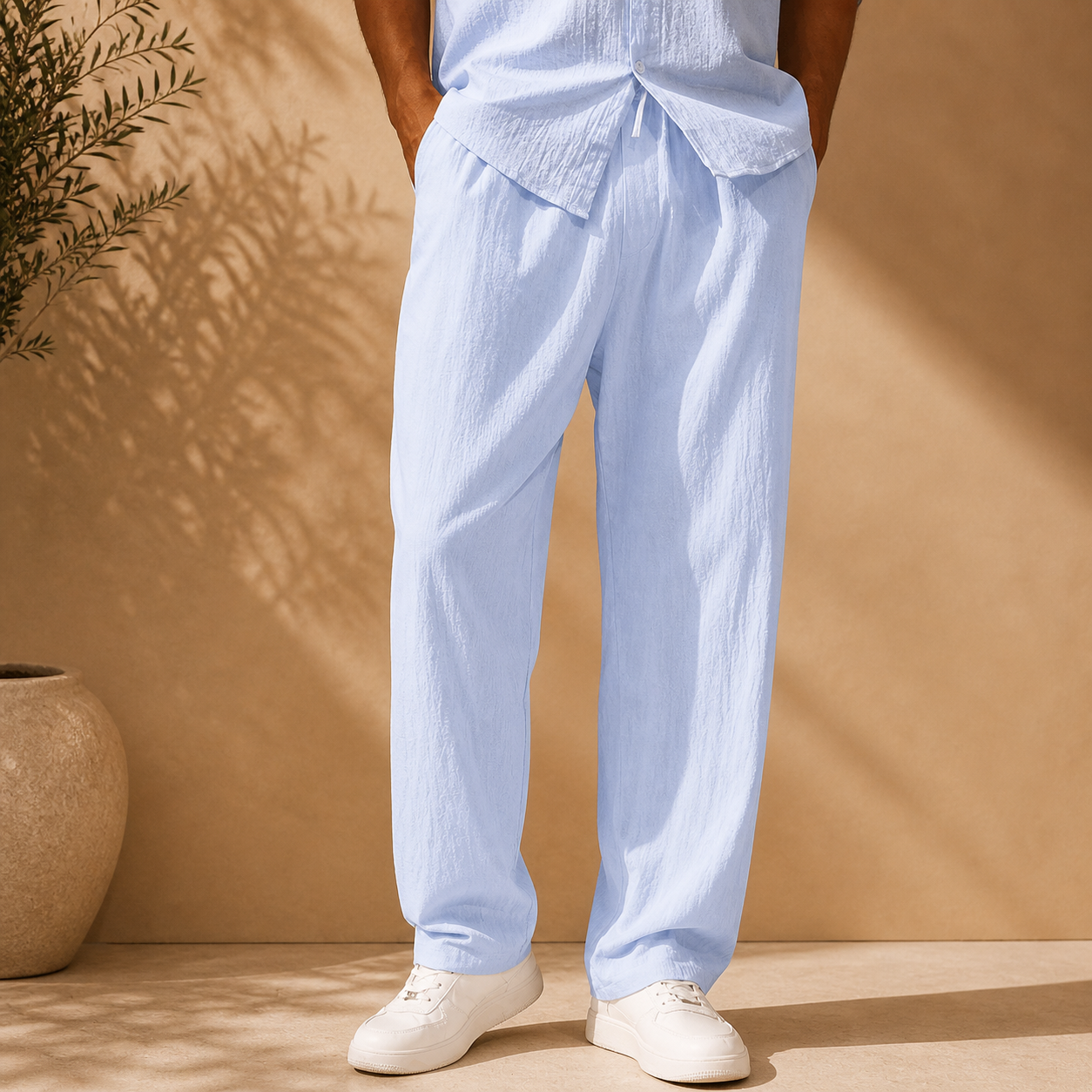 ELASTIC WAIST TROUSERS FOR MEN