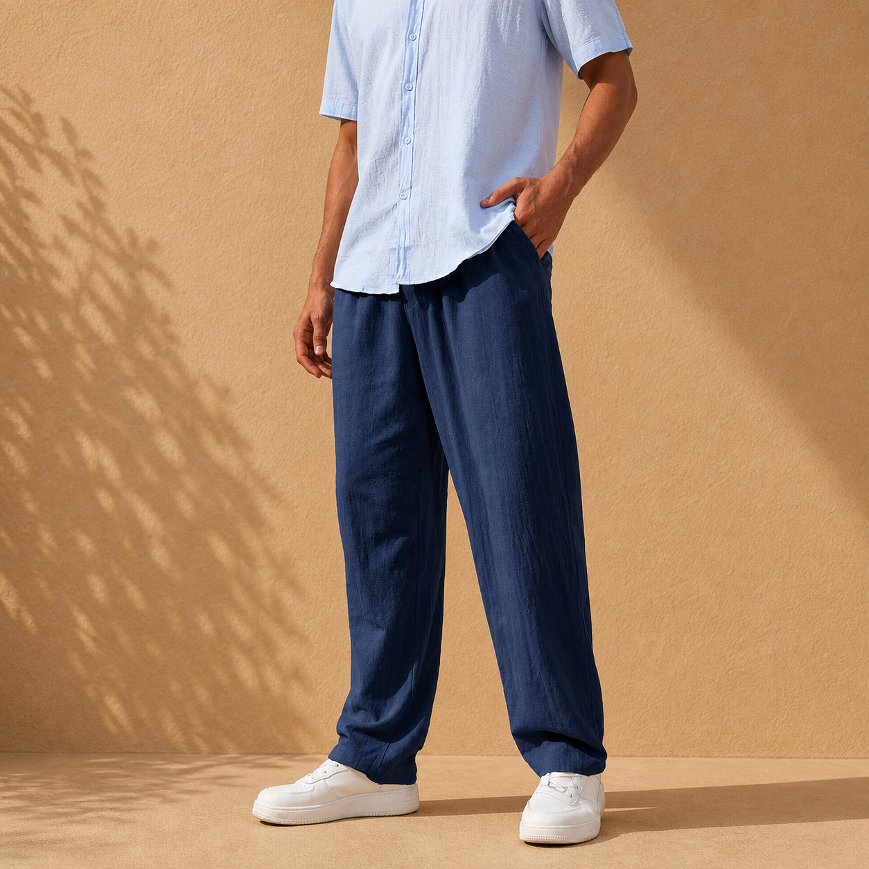ELASTIC WAIST TROUSERS FOR MEN