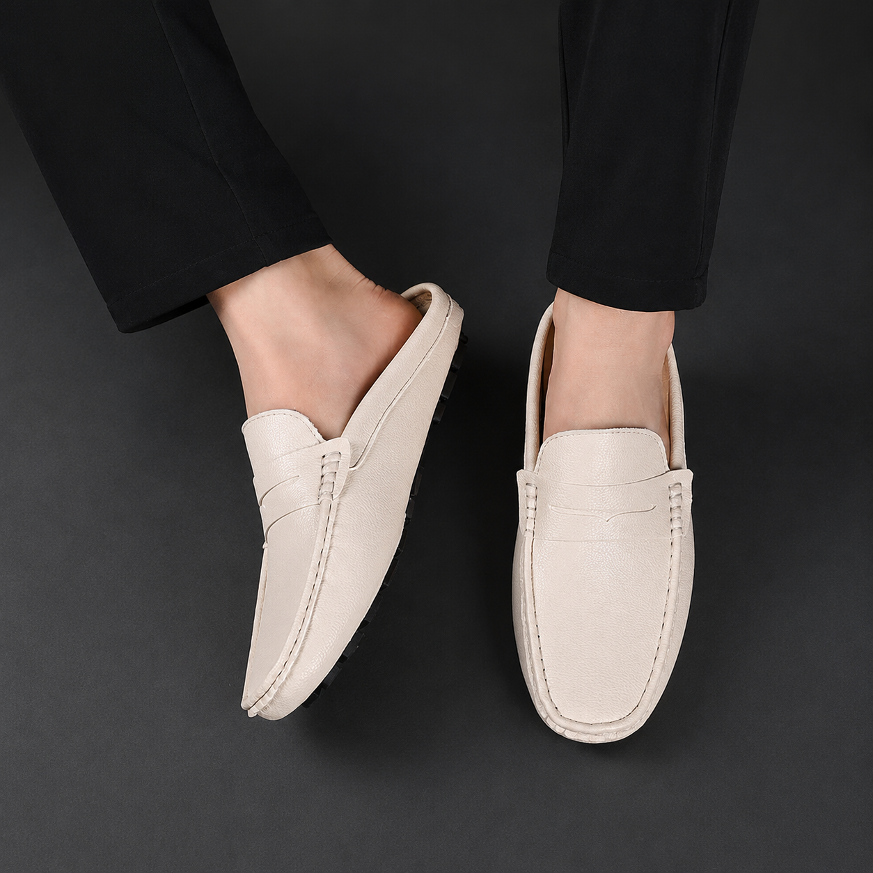 BACKLESS SLIP-ON LOAFERS FOR MEN