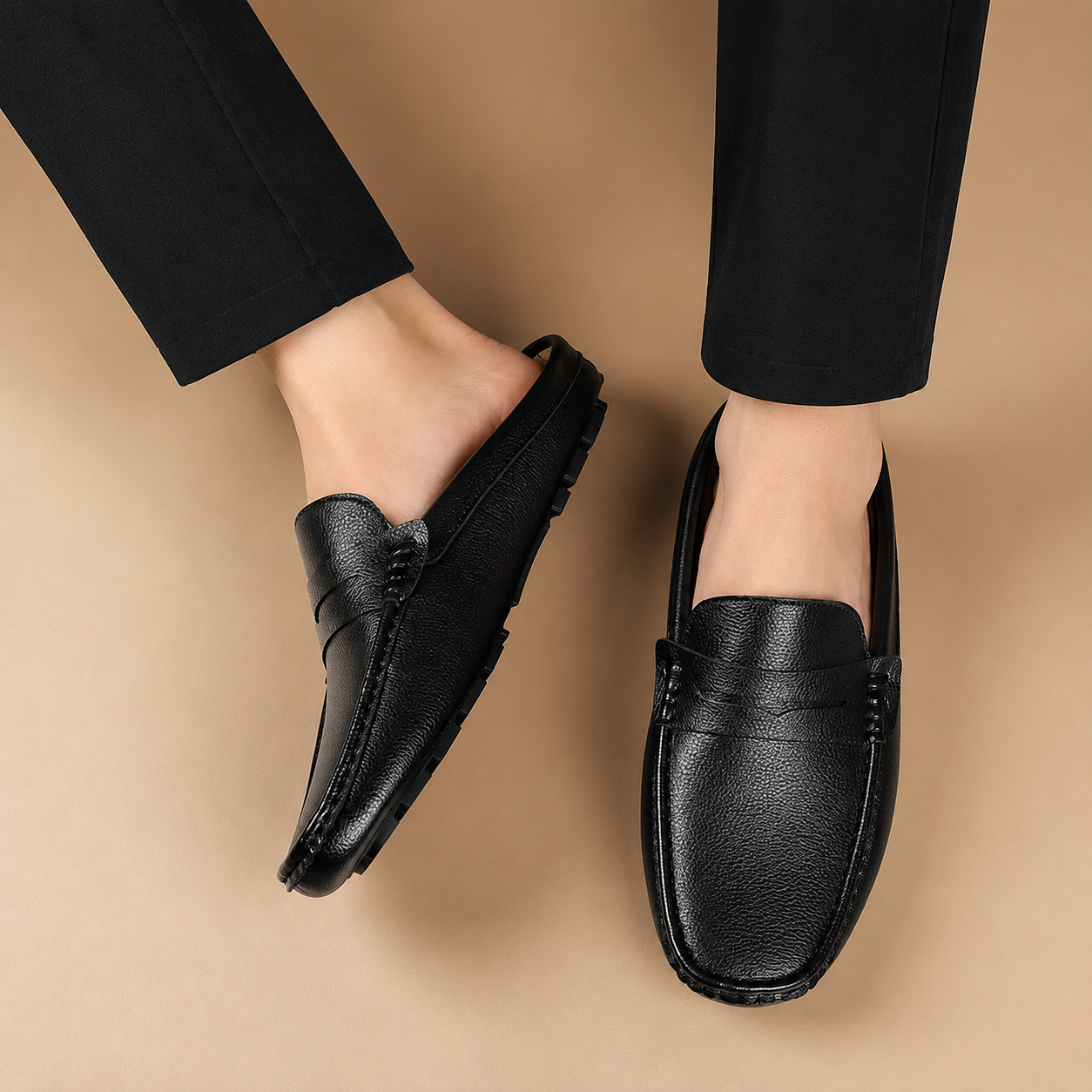 BACKLESS SLIP-ON LOAFERS FOR MEN