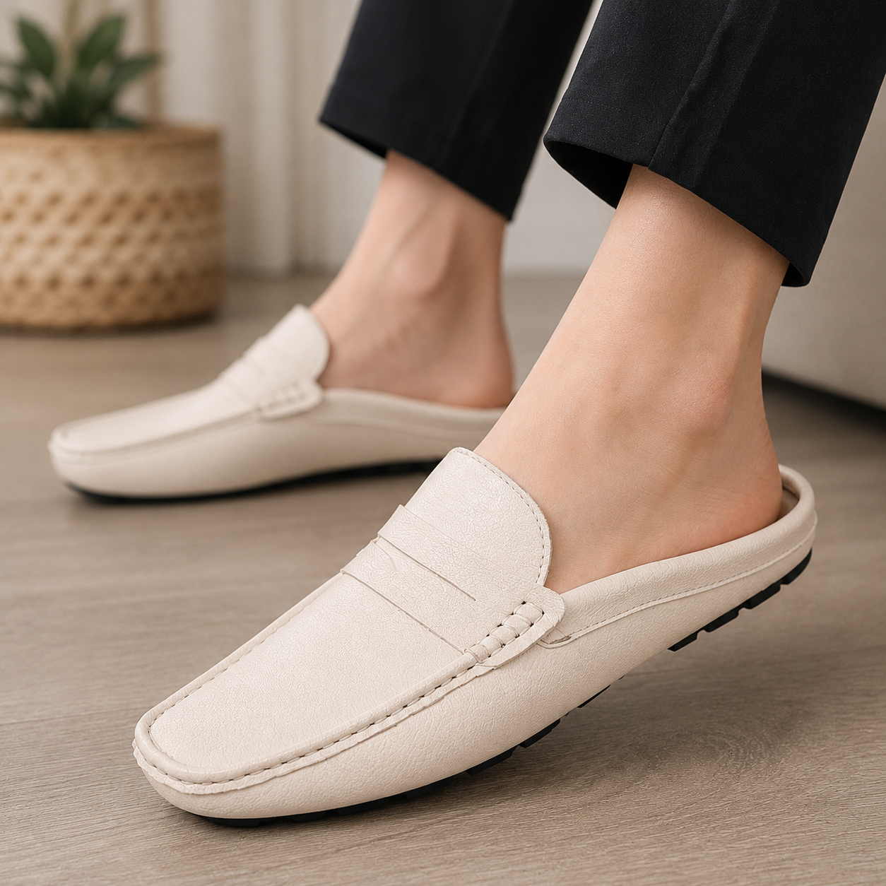 BACKLESS SLIP-ON LOAFERS FOR MEN