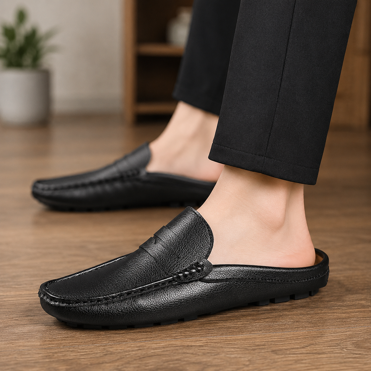 BACKLESS SLIP-ON LOAFERS FOR MEN