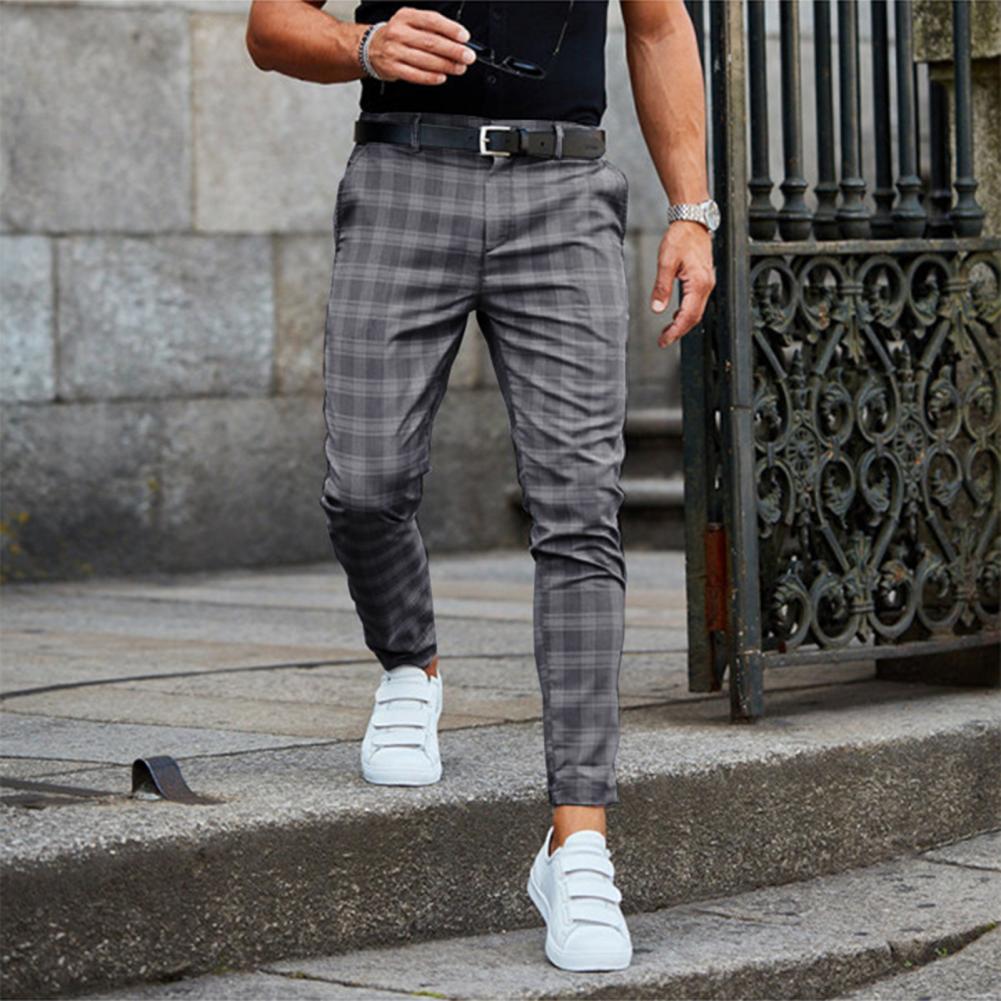 PLAID SLIM CHINO FOR MEN