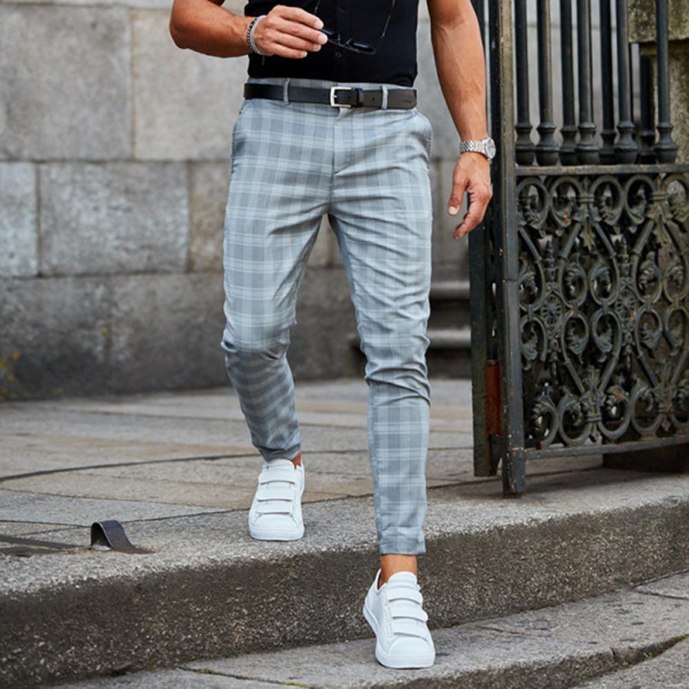 PLAID SLIM CHINO FOR MEN