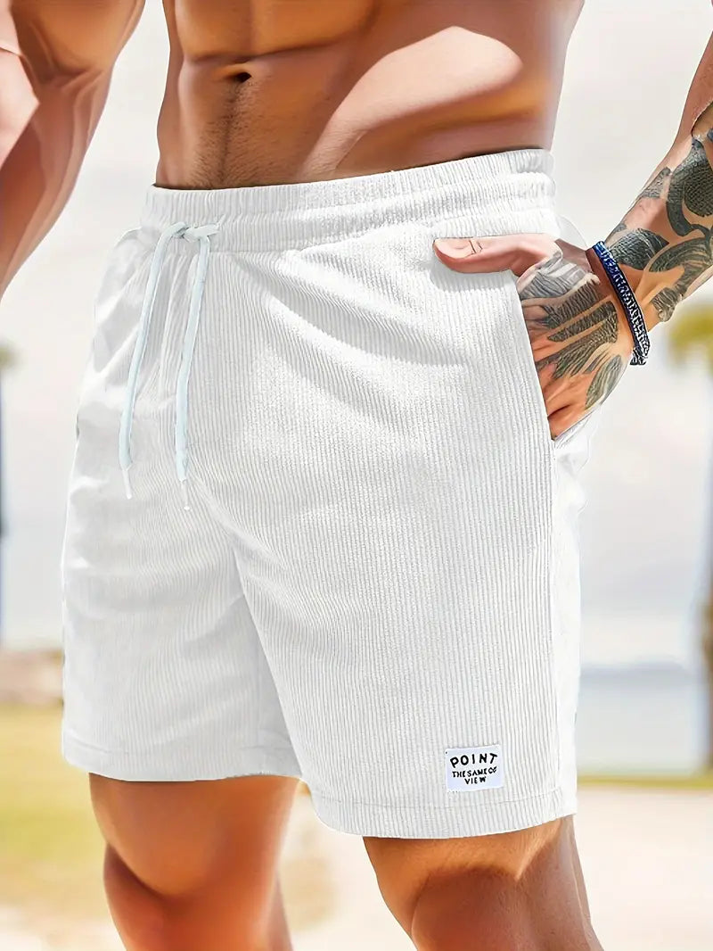 ELASTIC WAIST SWIM SHORTS FOR MEN