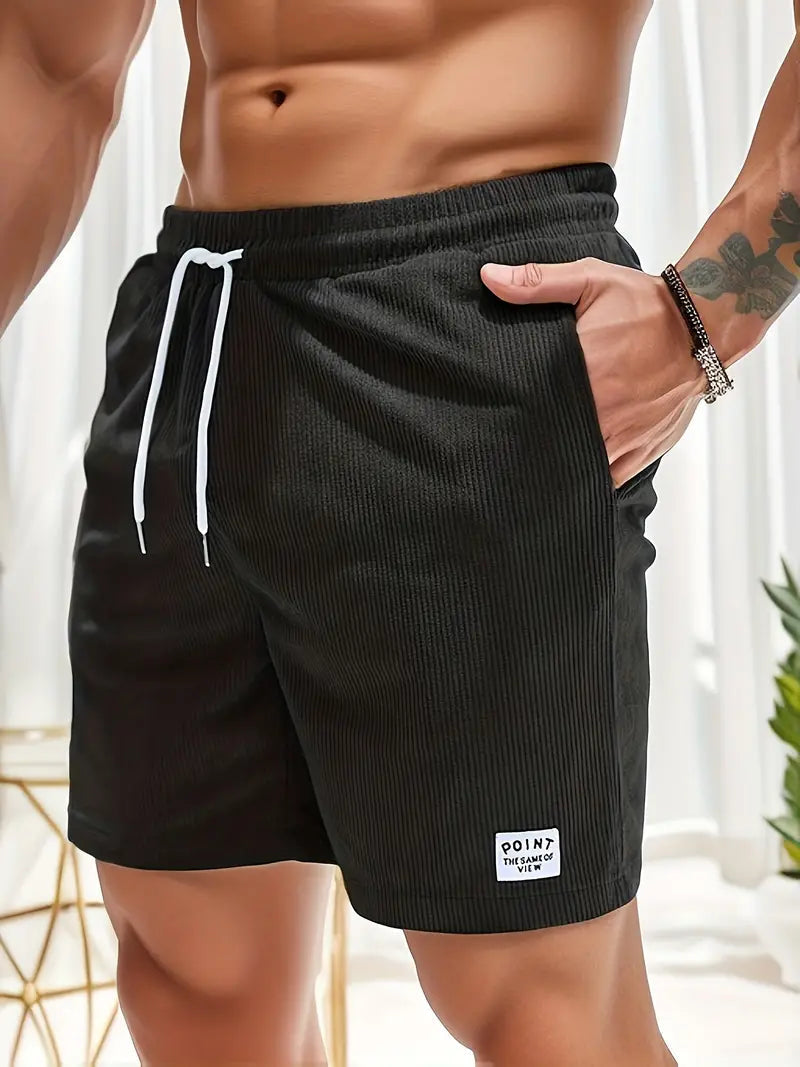 ELASTIC WAIST SWIM SHORTS FOR MEN