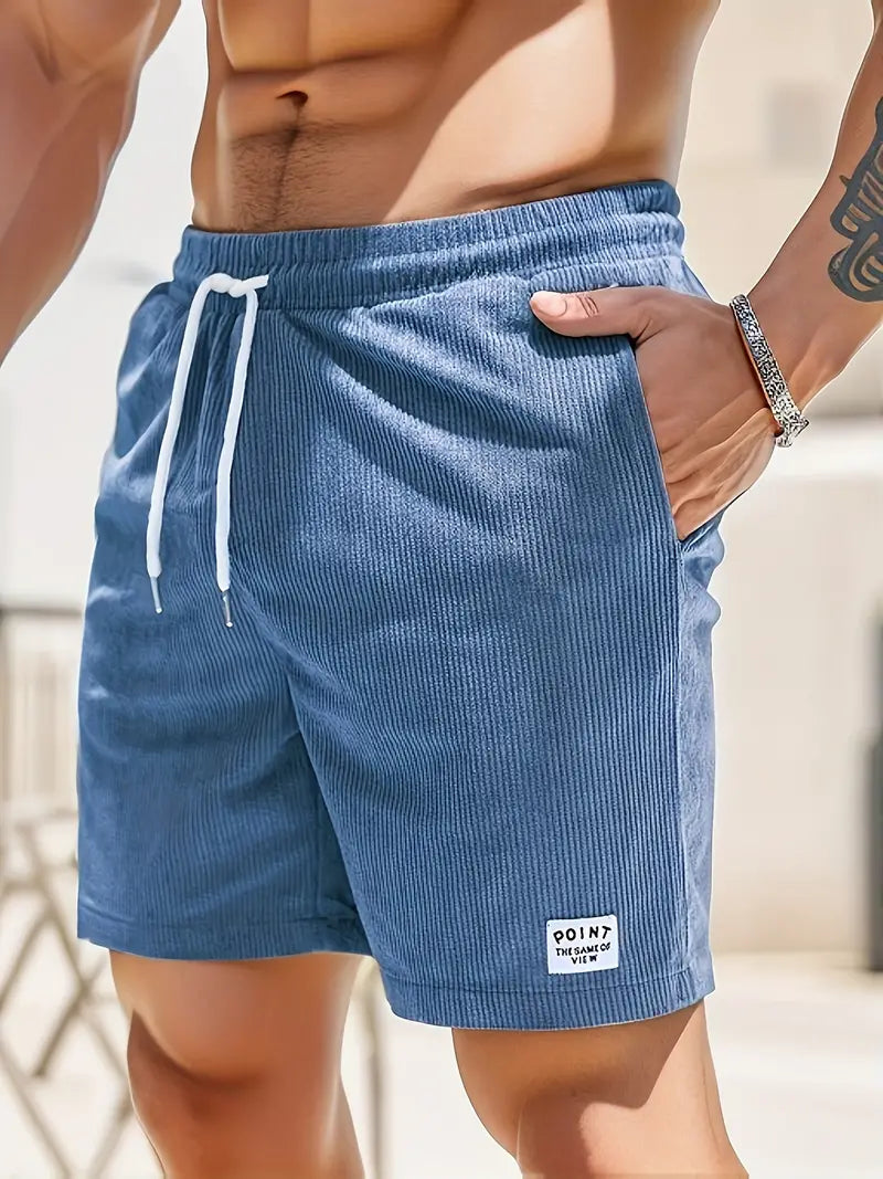 ELASTIC WAIST SWIM SHORTS FOR MEN
