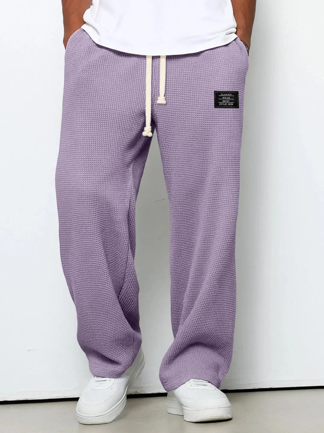 DRAWSTRING WIDE LEG TROUSERS FOR MEN