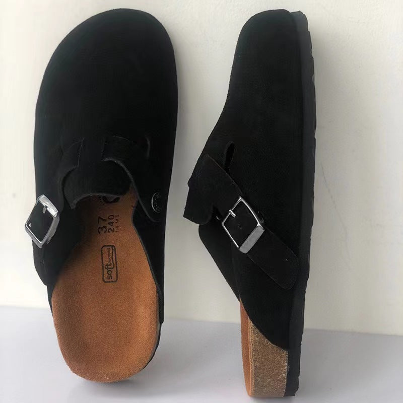 LEATHER FOOTBED SANDALS FOR MEN