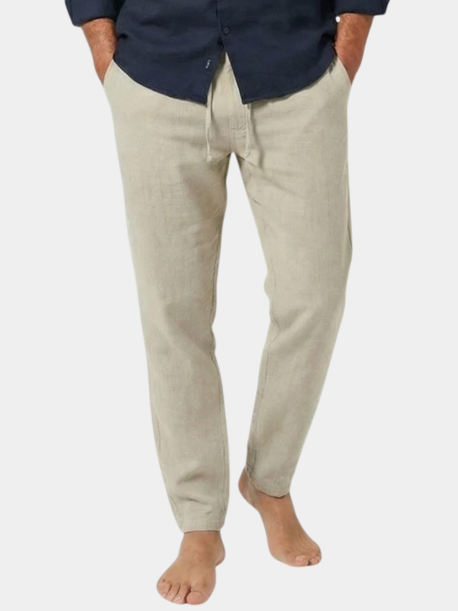 RELAXED LINEN TROUSERS FOR MEN