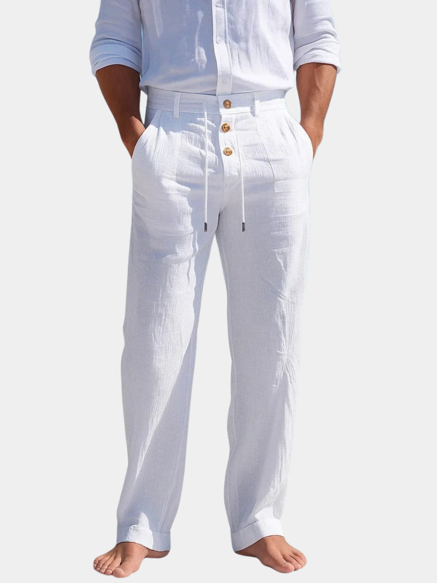 BREATHABLE LINEN TROUSERS FOR MEN