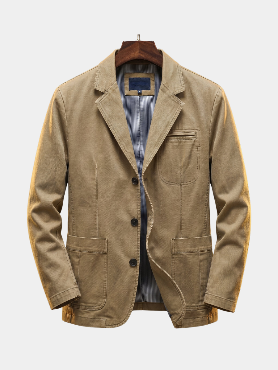 WASHED DENIM BLAZER FOR MEN