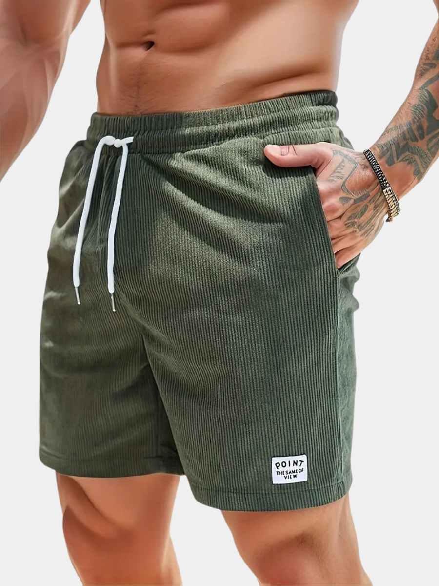ELASTIC WAIST SWIM SHORTS FOR MEN