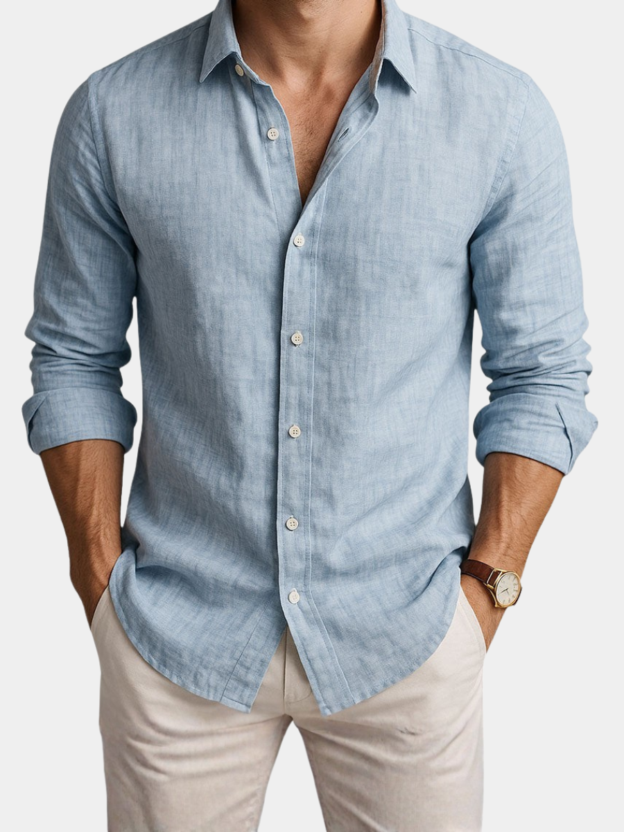 LINEN BLEND SHIRT FOR MEN