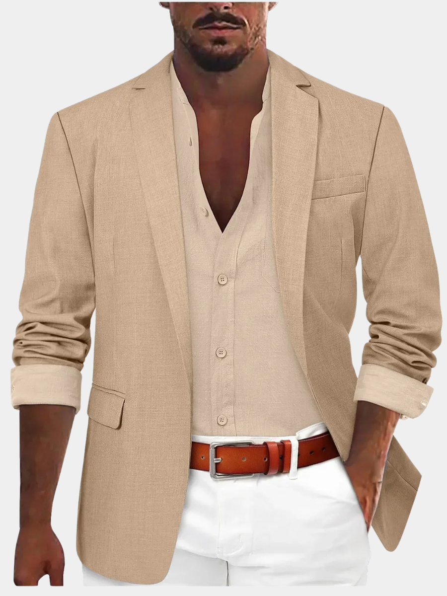 LIGHTWEIGHT LINEN BLAZER FOR MEN