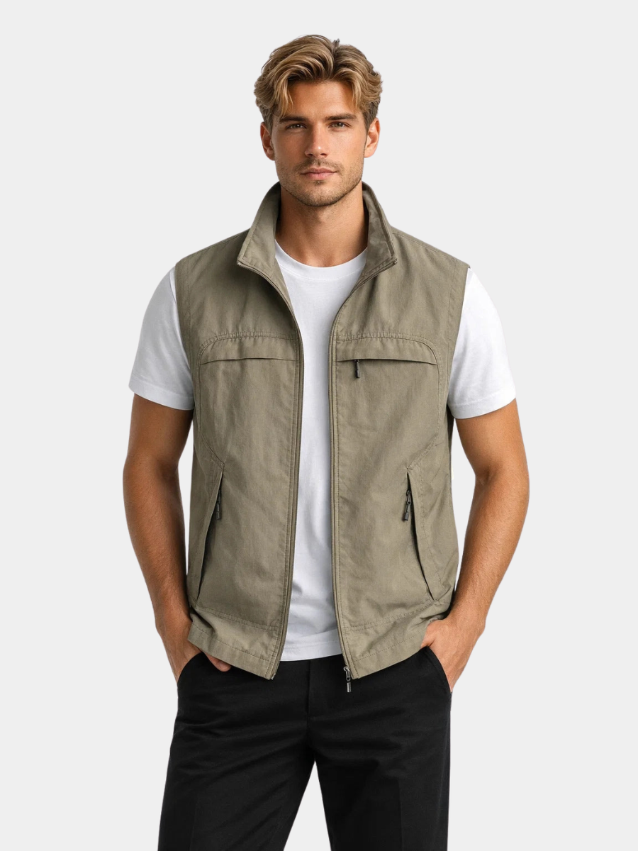 ZIP POCKET VEST FOR MEN