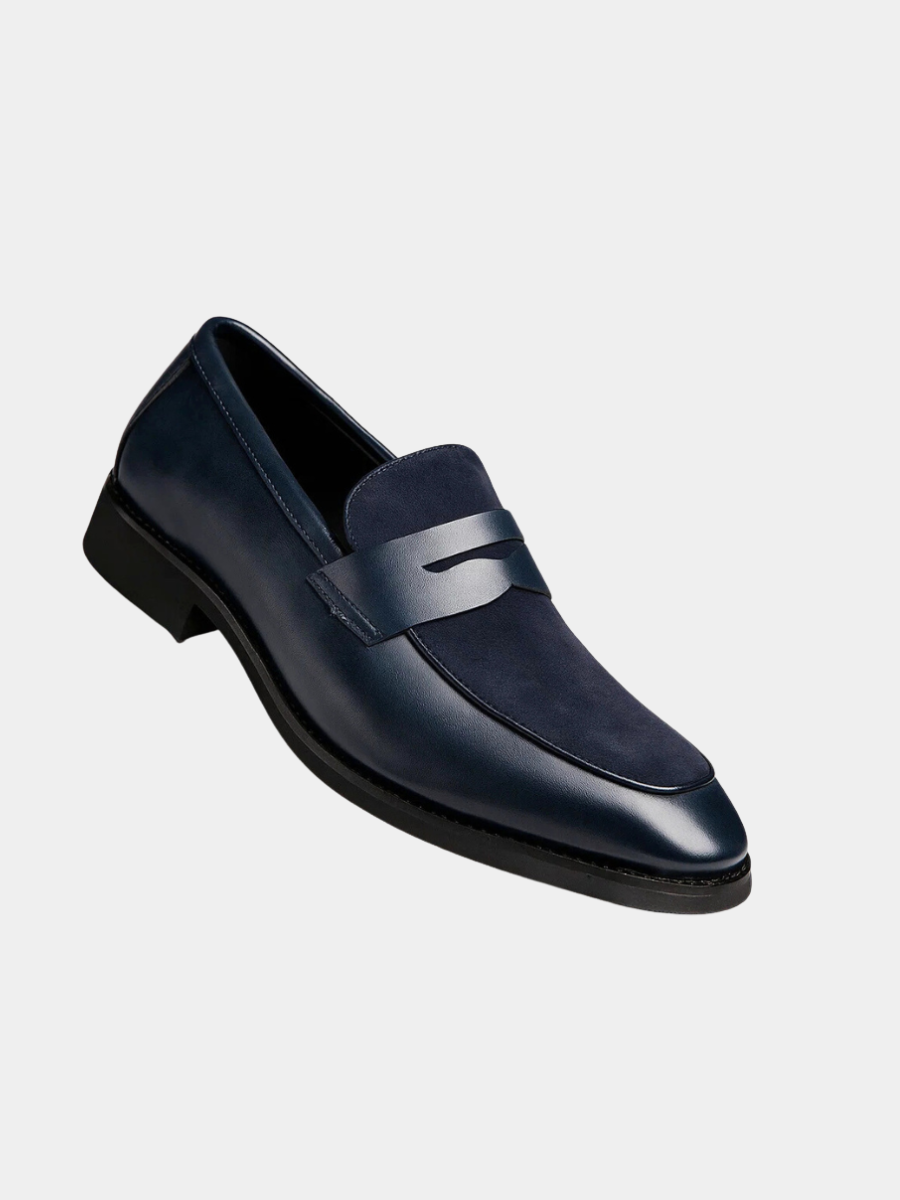 SUEDE PANEL LOAFERS FOR MEN