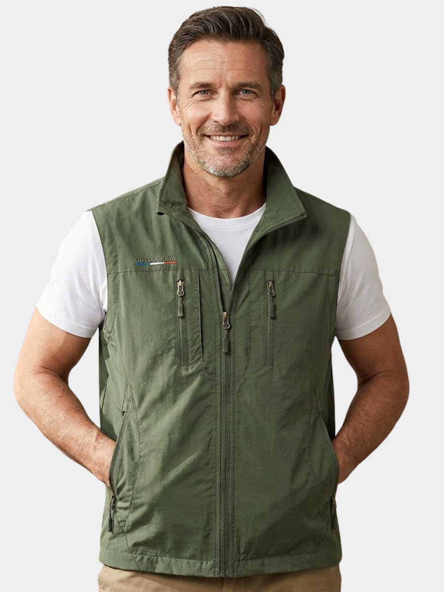 MULTI POCKET UTILITY VEST FOR MEN