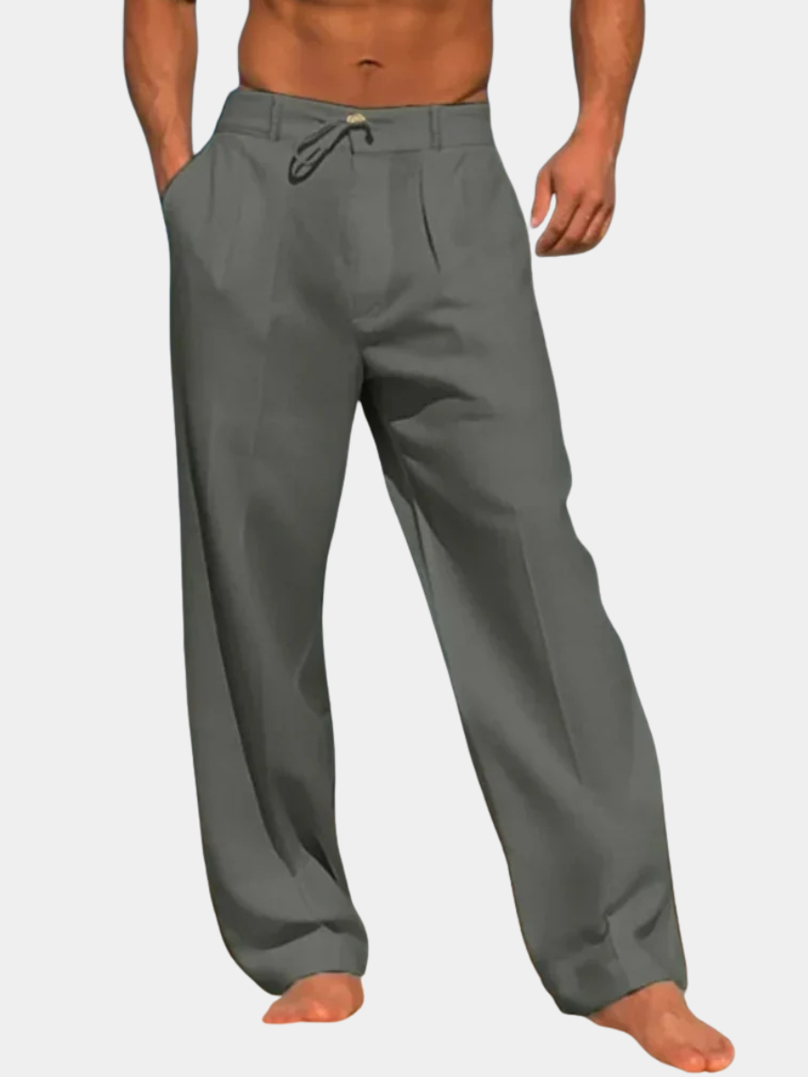 LINEN STRAIGHT TROUSERS FOR MEN