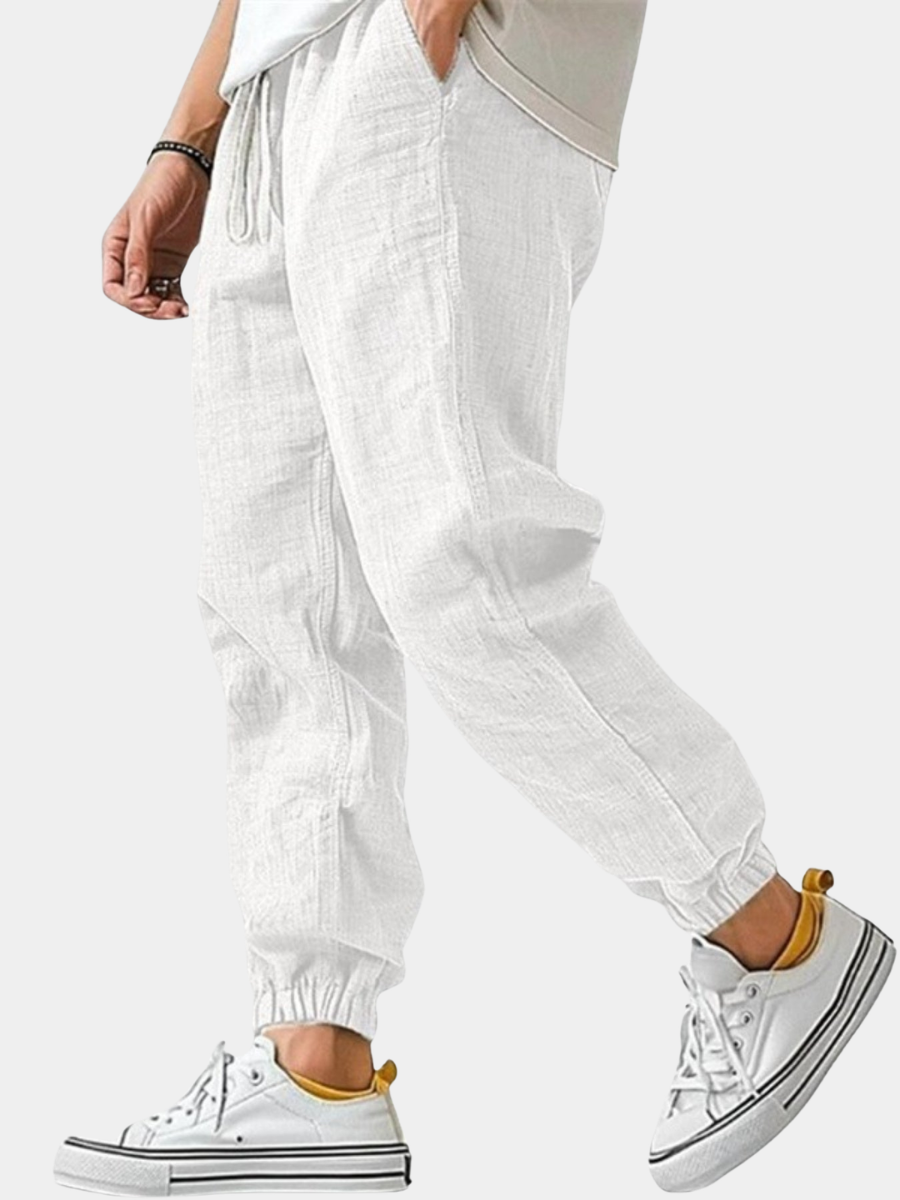 COTTON LINEN JOGGERS FOR MEN