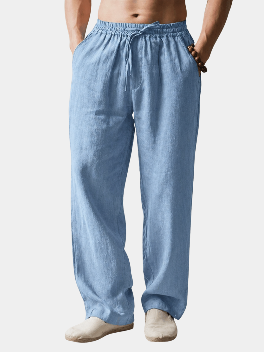 LINEN BLEND TROUSERS FOR MEN