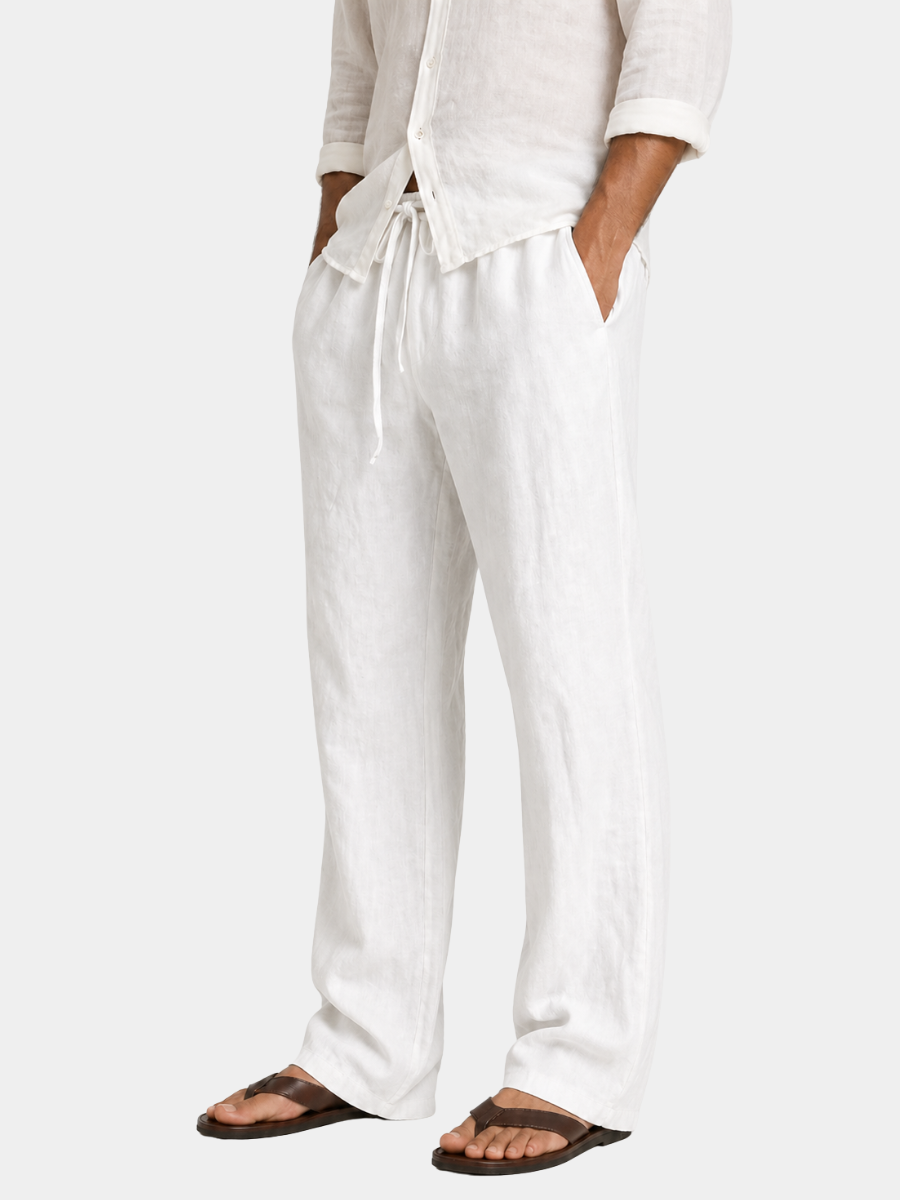 LINEN LOOK TROUSERS FOR MEN