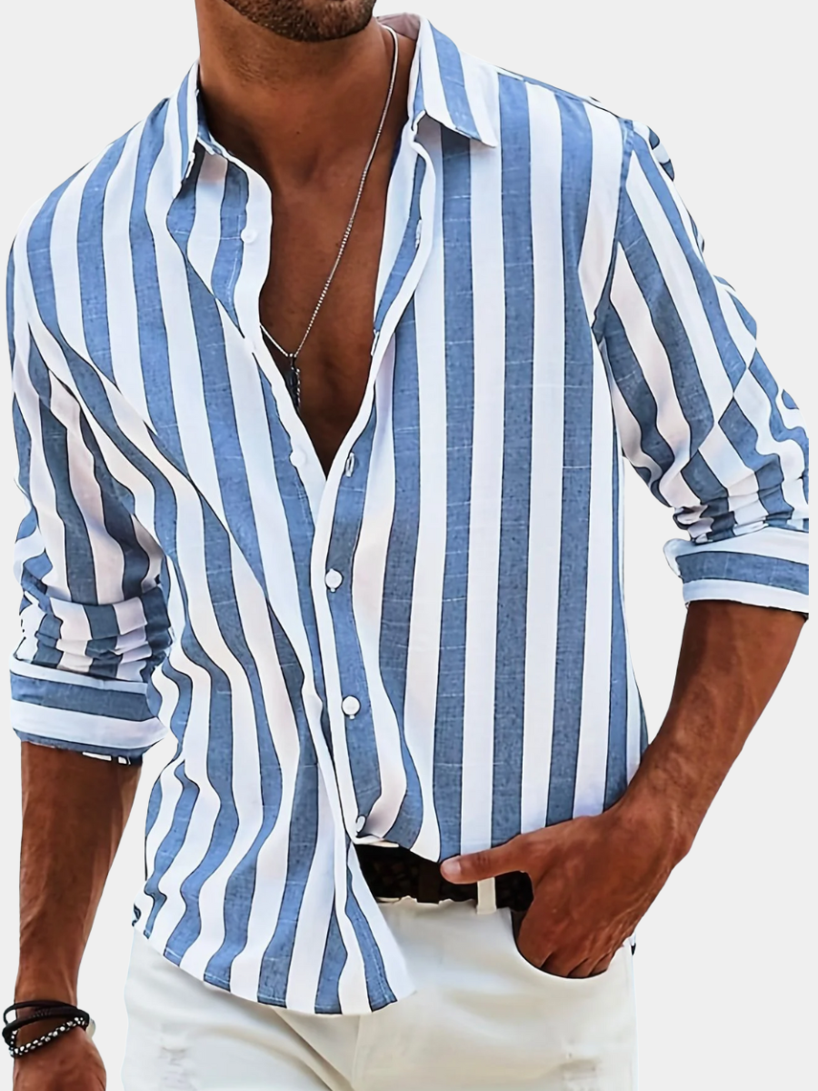 STRIPED BUTTON SHIRT FOR MEN