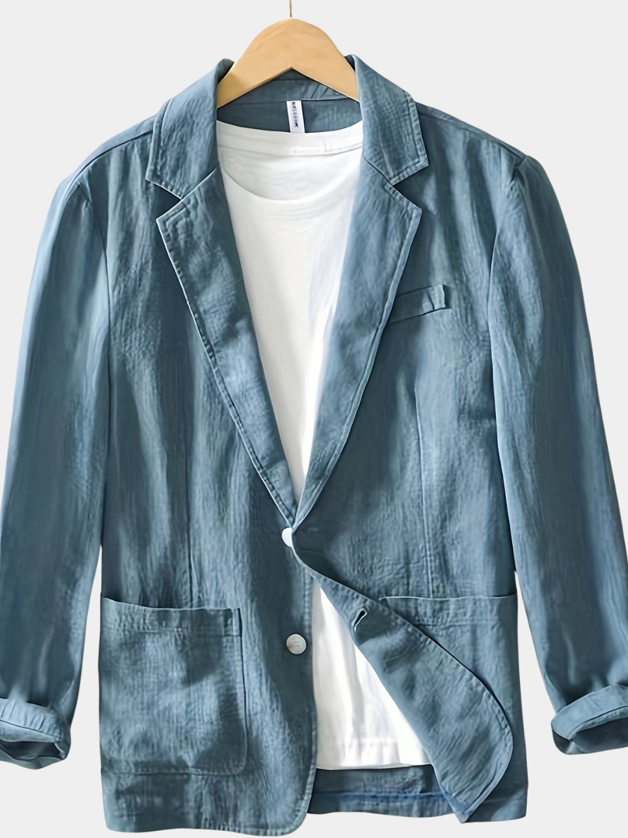 LAPEL COTTON JACKET FOR MEN
