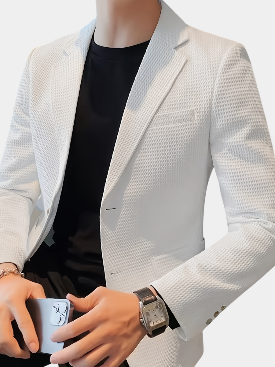 LAPEL KNIT BLAZER FOR MEN